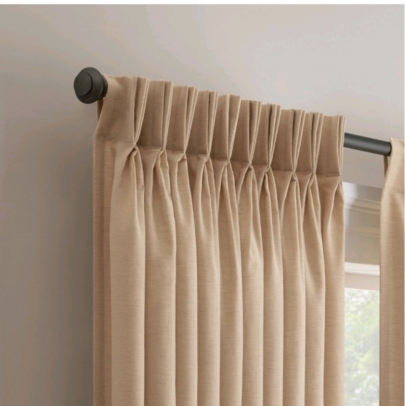 Waverly 50" x 63" Pinch Pleat Light Filtering Curtain Panels Set of 2 Panels - Picture 3 of 15